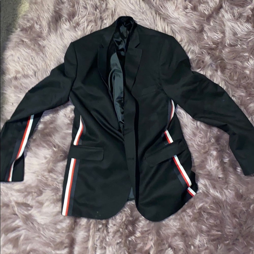 Skinny Fit Tape Detail Suit Jacket